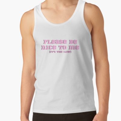 Please Be Nice To Me (It'S The Law) Kurtis Conner, Pink And Black Tank Top Official Kurtis Conner Merch