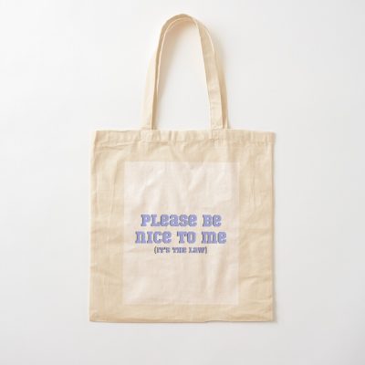 Please Be Nice To Me (It'S The Law) Kurtis Conner, Blue And Black Tote Bag Official Kurtis Conner Merch