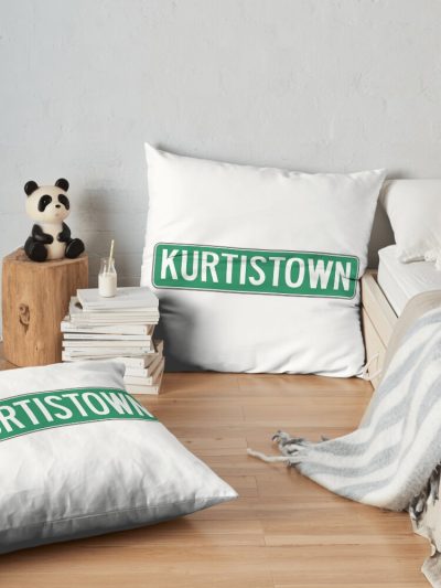 Kurtistown Sign - Kurtis Conner Throw Pillow Official Kurtis Conner Merch