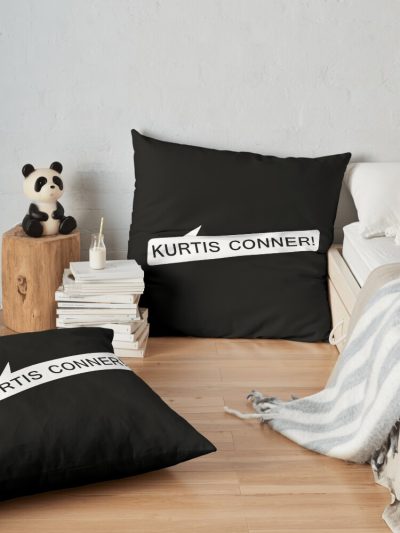 Kurtis Conner Merch Kurtis Conner Logo Throw Pillow Official Kurtis Conner Merch