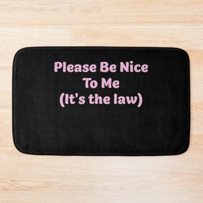 Please Be Nice To Me (It'S The Law) Kurtis Conner Bath Mat Official Kurtis Conner Merch