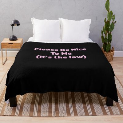 Please Be Nice To Me (It'S The Law) Kurtis Conner Throw Blanket Official Kurtis Conner Merch